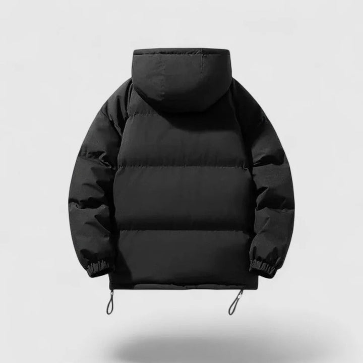 Cassian - Men's Quilted Puffer Jacket with Drawstring Hood