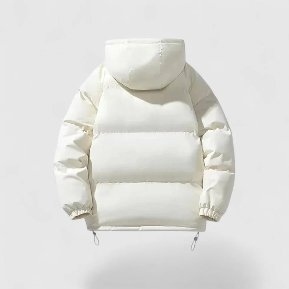 Cassian - Men's Quilted Puffer Jacket with Drawstring Hood