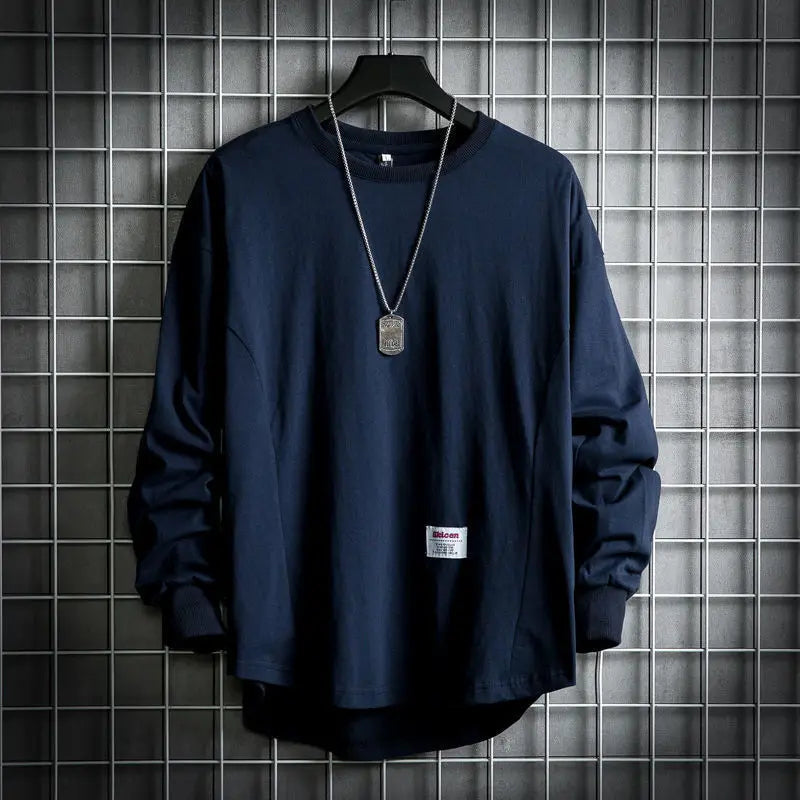 Cassian - Men's Relaxed Crewneck with Curved Hem