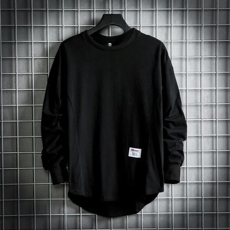 Cassian - Men's Relaxed Crewneck with Curved Hem