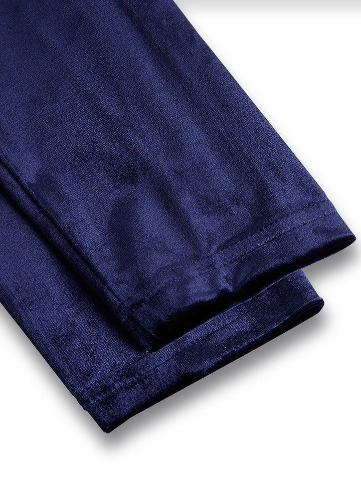 Cecily - Women's Velvet A-Line Midi Dress with Puffed Shoulders
