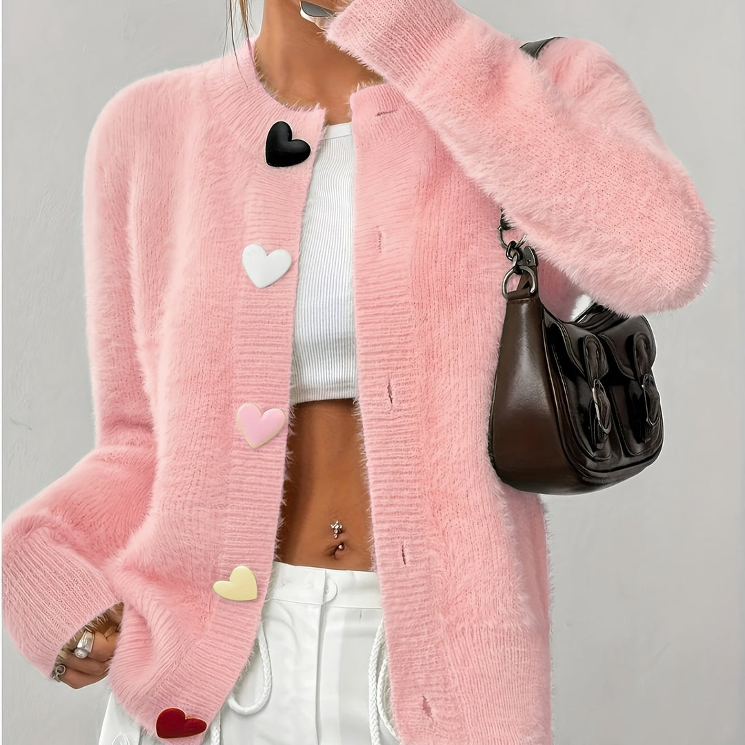 Cordelia - Women's Ribbed Button-Front Cardigan