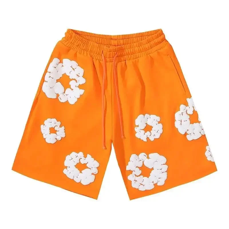 Daniela - Women's Floral Graphic Shorts with Elasticated Waist