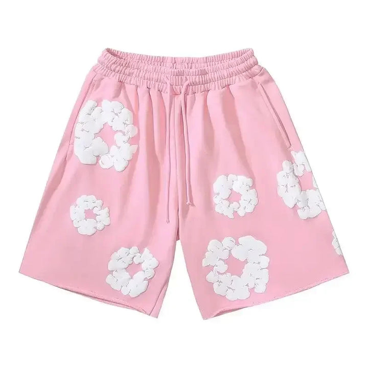 Daniela - Women's Floral Graphic Shorts with Elasticated Waist