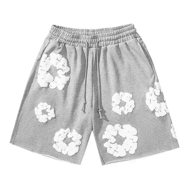 Daniela - Women's Floral Graphic Shorts with Elasticated Waist