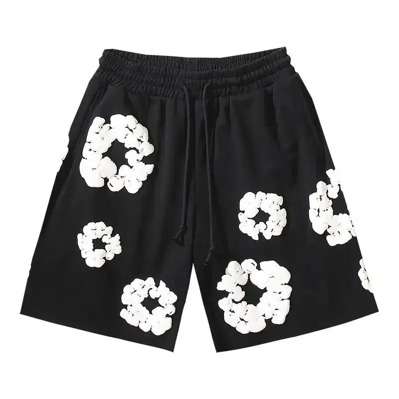 Daniela - Women's Floral Graphic Shorts with Elasticated Waist