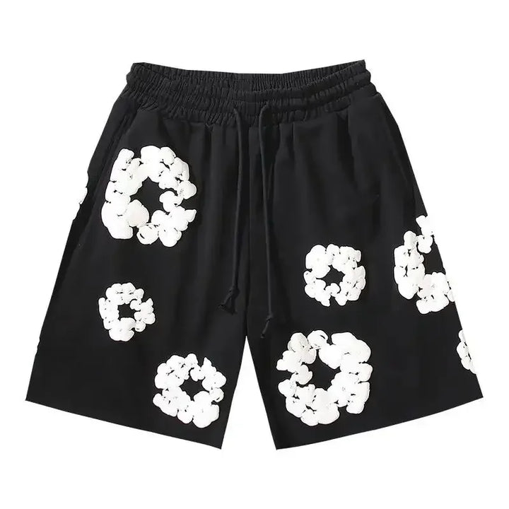 Daniela - Women's Floral Graphic Shorts with Elasticated Waist