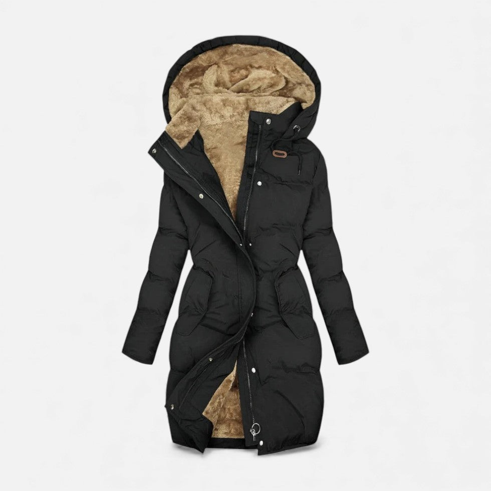 Danna - Women's Quilted Parka with Faux-Fur Lined Hood