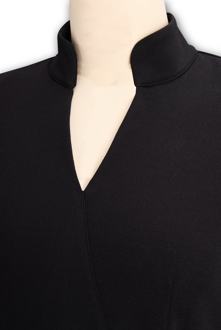 Elinor - Women's Belted V-Neck Pencil Midi Dress