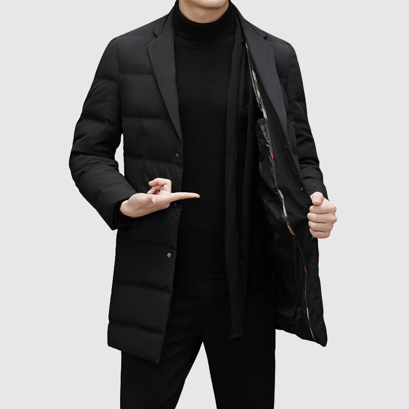 Felix - Men's Quilted Down Blazer with Notch Lapel