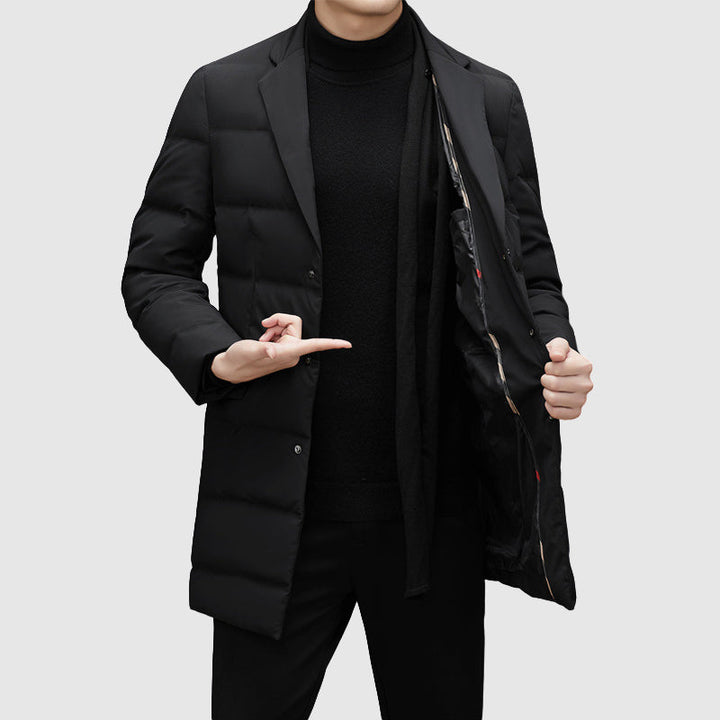Felix - Men's Quilted Down Blazer with Notch Lapel