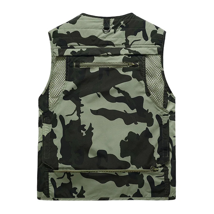 Garrison - Men's Camouflage Utility Vest with Breathable Mesh Lining