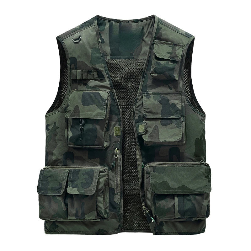 Garrison - Men's Camouflage Utility Vest with Breathable Mesh Lining