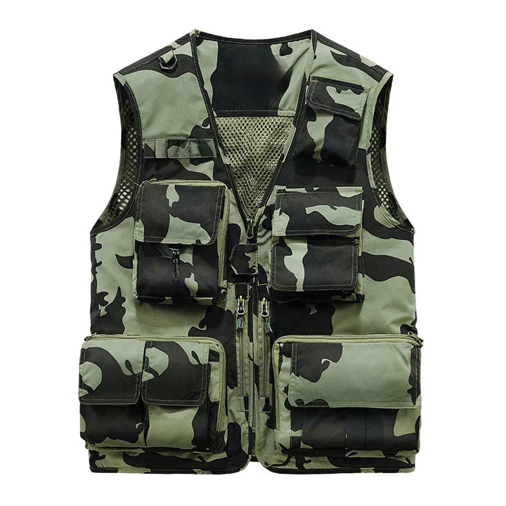 Garrison - Men's Camouflage Utility Vest with Breathable Mesh Lining