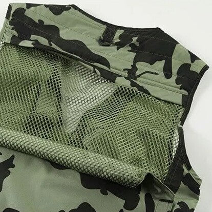 Garrison - Men's Camouflage Utility Vest with Breathable Mesh Lining
