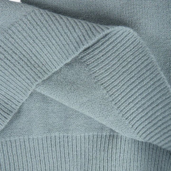Hazel - Women's Fair Isle Crewneck Sweater with Jacquard Pattern