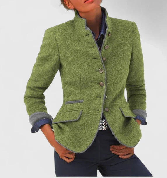 Jazmin - Women's Tailored Blazer with Contrasting Trim