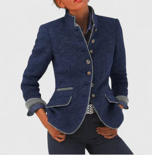 Jazmin - Women's Tailored Blazer with Contrasting Trim