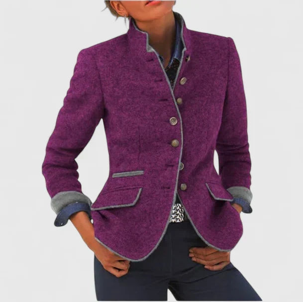 Jazmin - Women's Tailored Blazer with Contrasting Trim