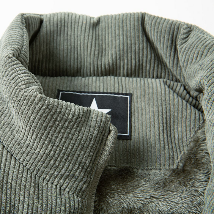 Kellan - Men's Corduroy Puffer Vest with Cargo Pockets