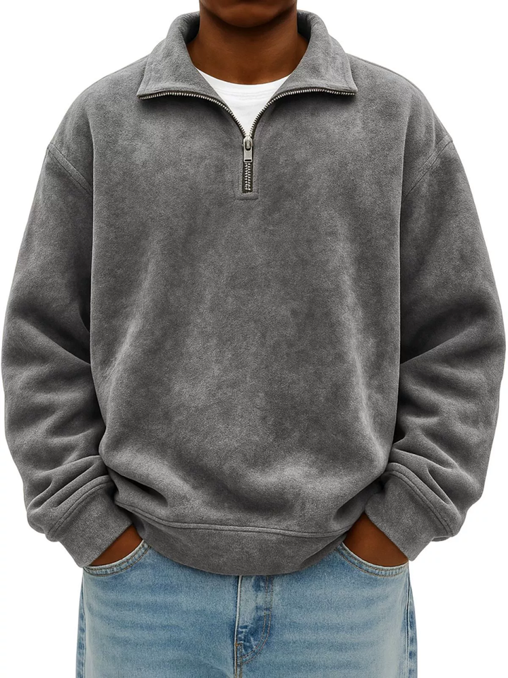 Lincoln - Men's Half-Zip Heathered Sweatshirt