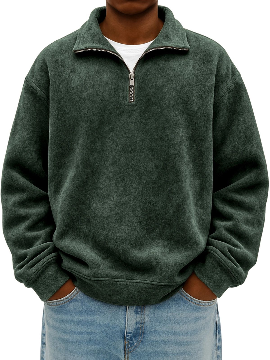 Lincoln - Men's Half-Zip Heathered Sweatshirt