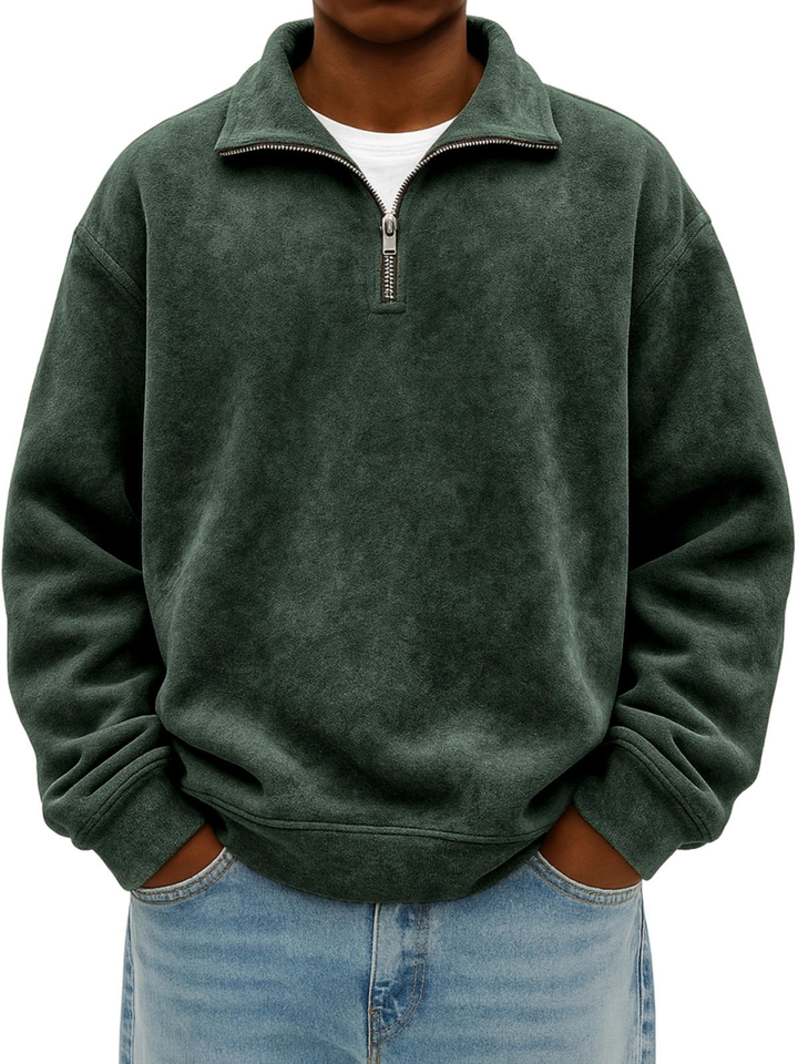 Lincoln - Men's Half-Zip Heathered Sweatshirt