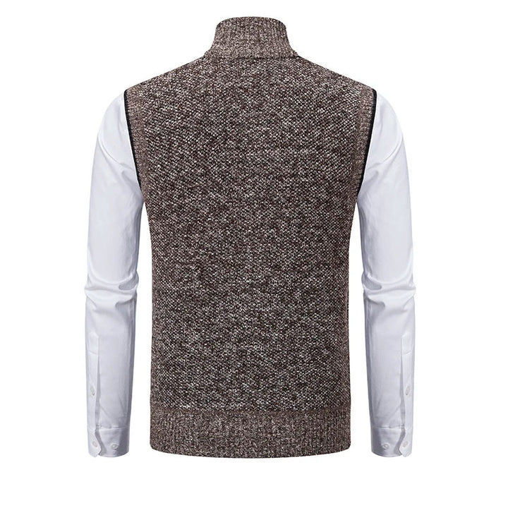 Louie - Men's Men's Textured Knit Zip-Up Vest