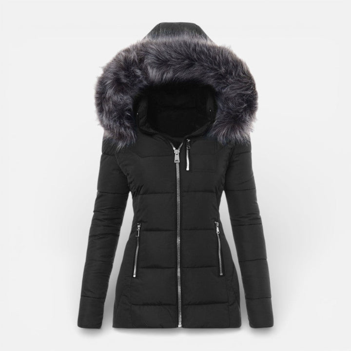 Lucinda - Women's Quilted Puffer Jacket with Faux-Fur Hood Trim