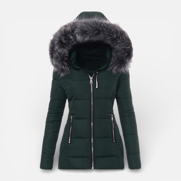 Lucinda - Women's Quilted Puffer Jacket with Faux-Fur Hood Trim