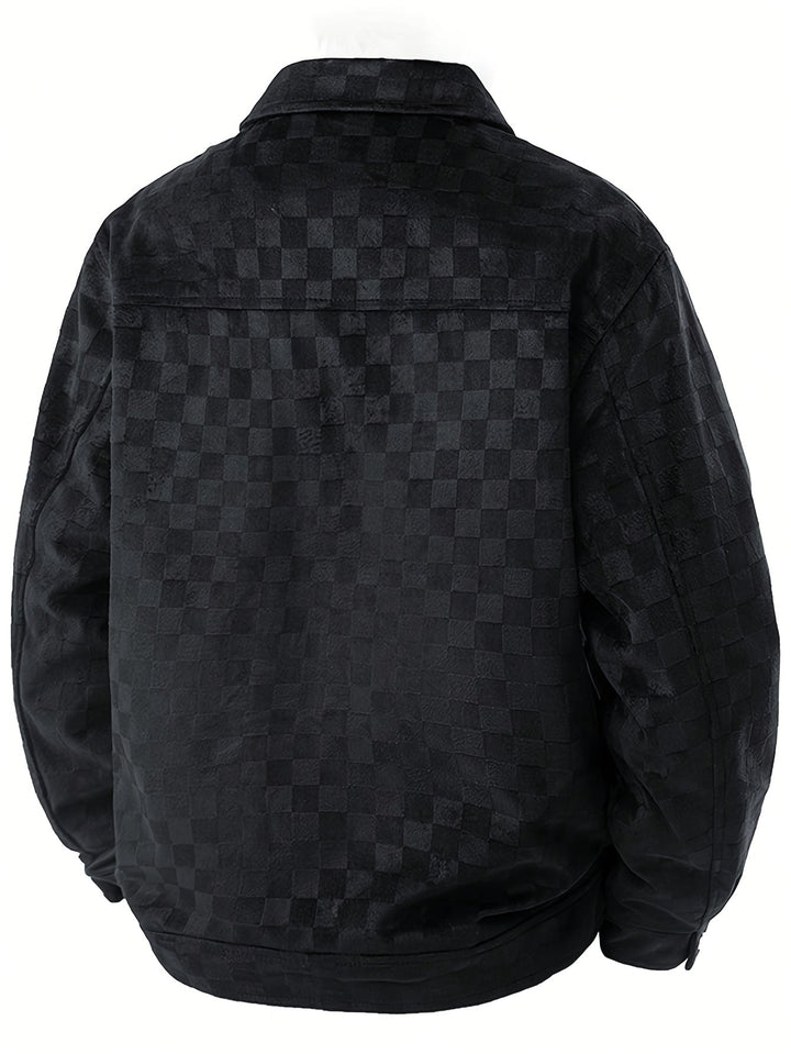 Mark - Men's Checkered Button-Front Utility Jacket