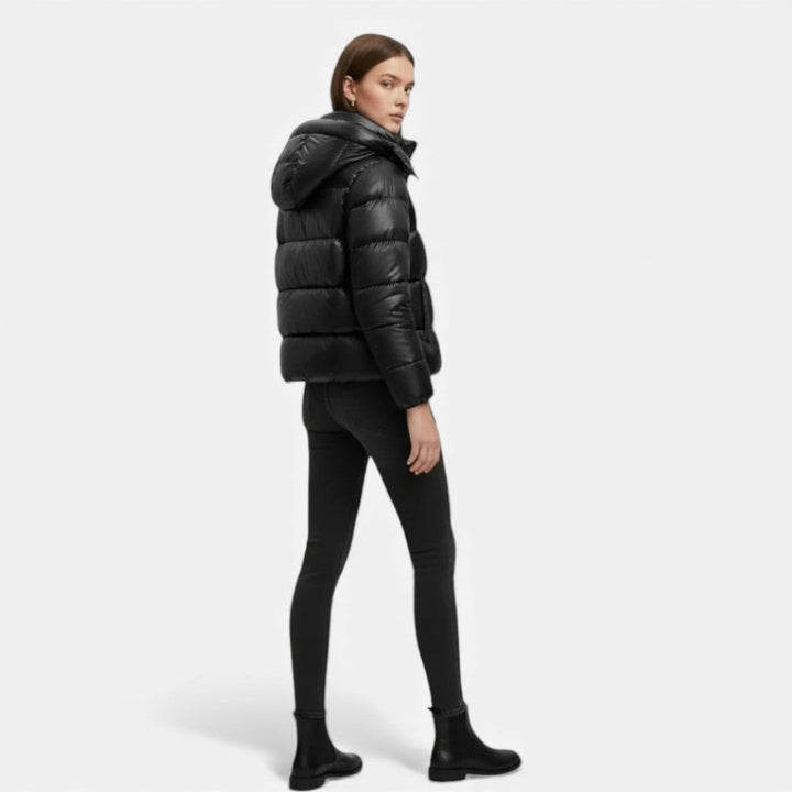 Michelle - Women's Quilted Puffer Jacket with Detachable Hood