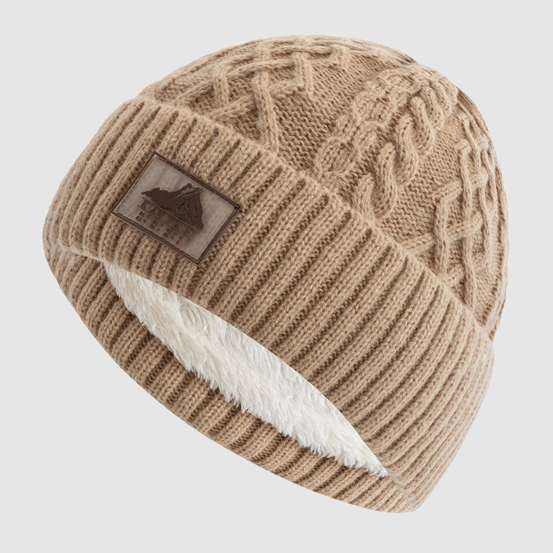 Oslo - Cable-Knit Beanie with Fleece Lining