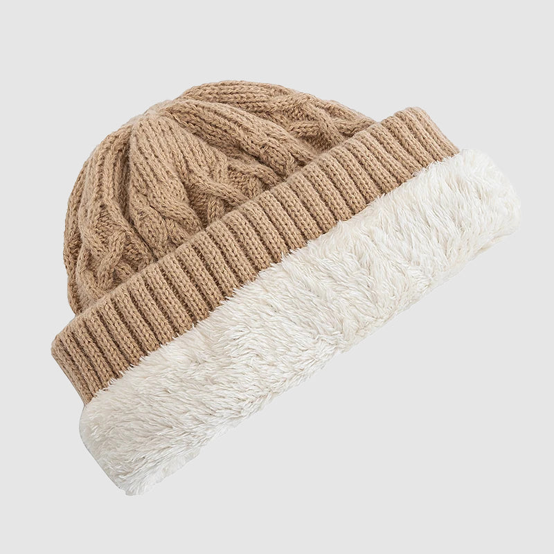 Oslo - Cable-Knit Beanie with Fleece Lining