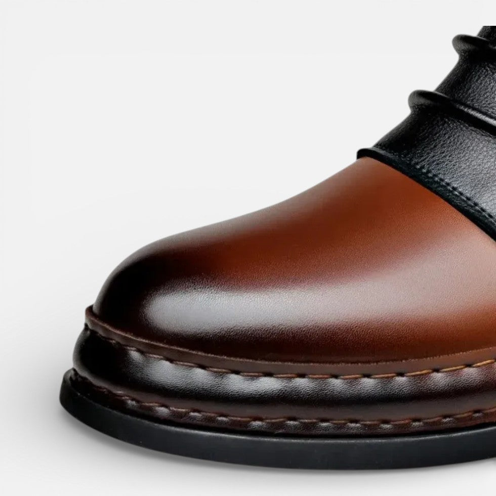 Victor - Men's Buckle-Strap Chelsea Boots with Side Zip